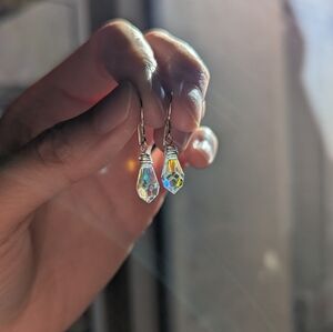 Swarovski Sterling Silver Dangle Earrings